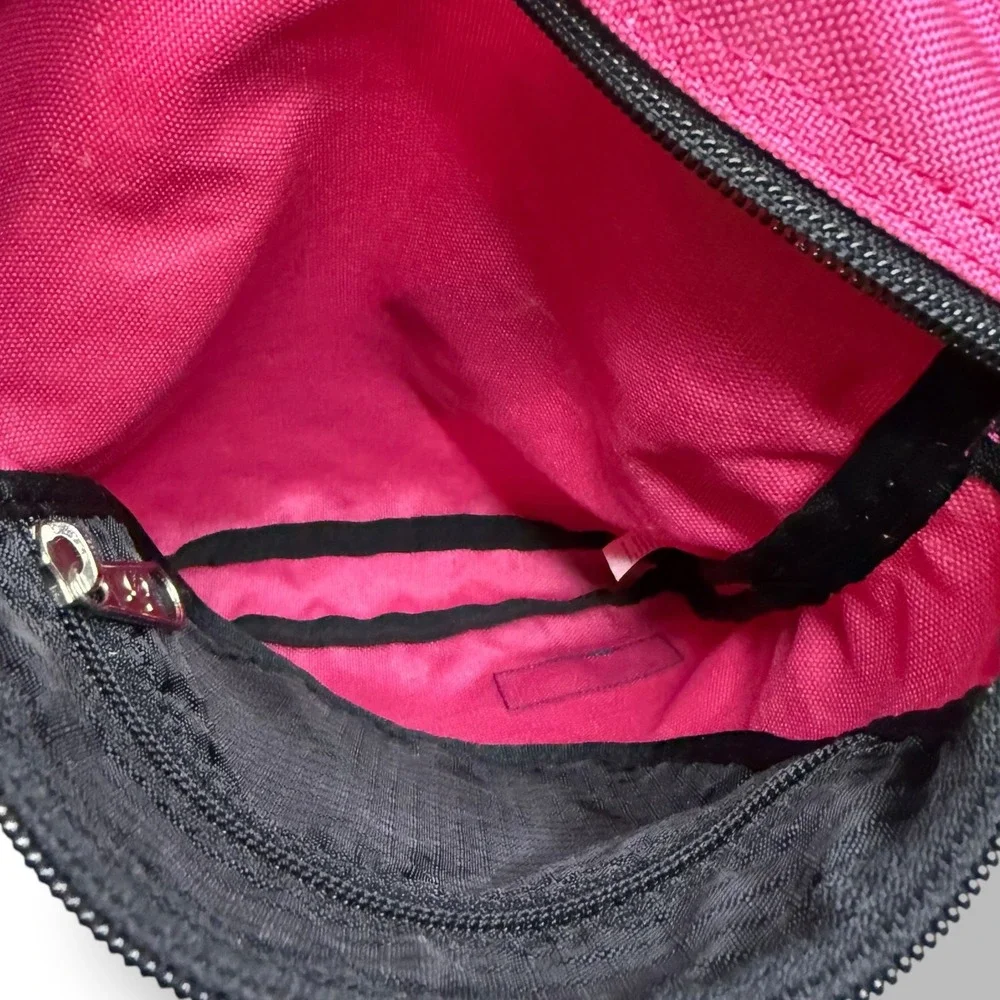 Vintage JanSport Canvas Crossbody Sling Bag Fuchsia Pink Travel School